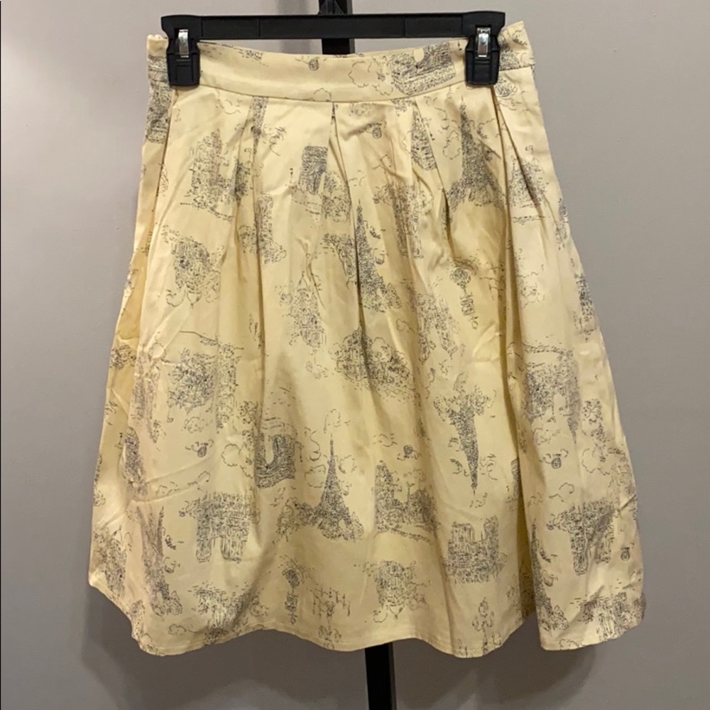 Paris Eiffel tower print skirt
